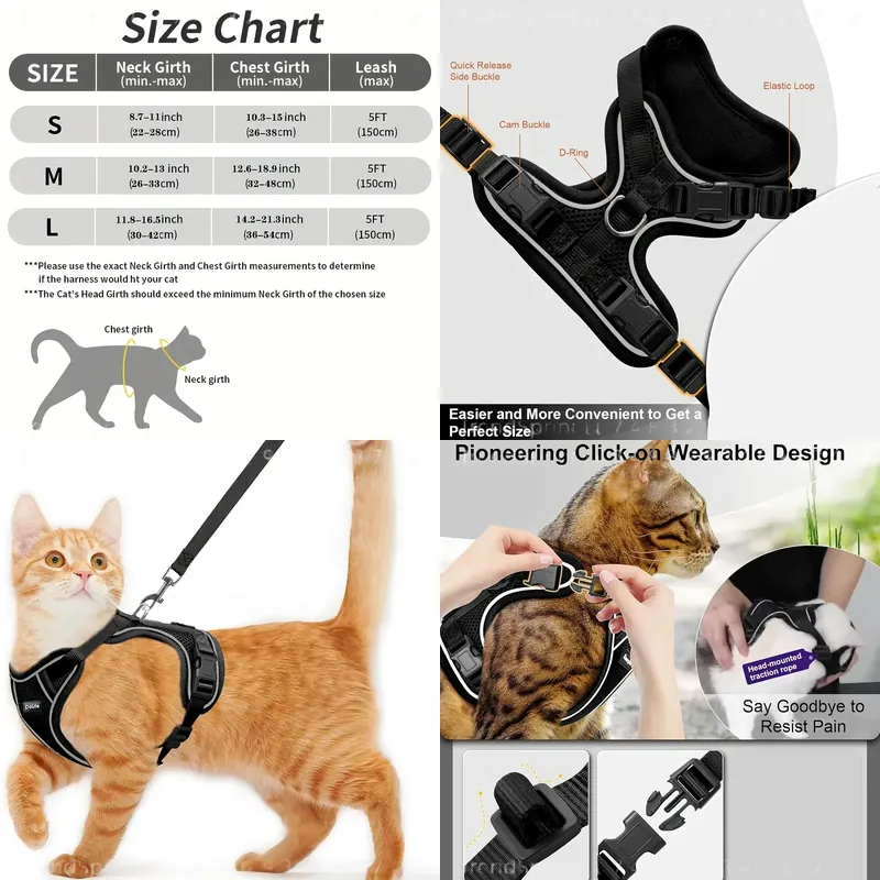 Set Tali dan Harness Kucing An - Outdoor Adventure Wear ulasan dan harga